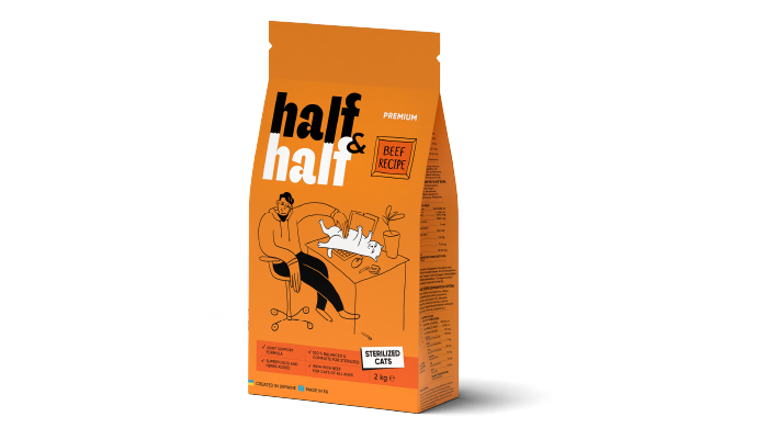 ハーフ&ハーフ ビーフ 成猫用（避妊・去勢後用） 2kg
