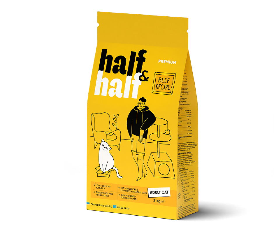 ハーフ&ハーフ ビーフ 成猫用 2kg