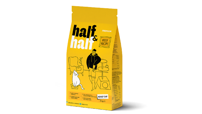 ハーフ&ハーフ ビーフ 成猫用 2kg